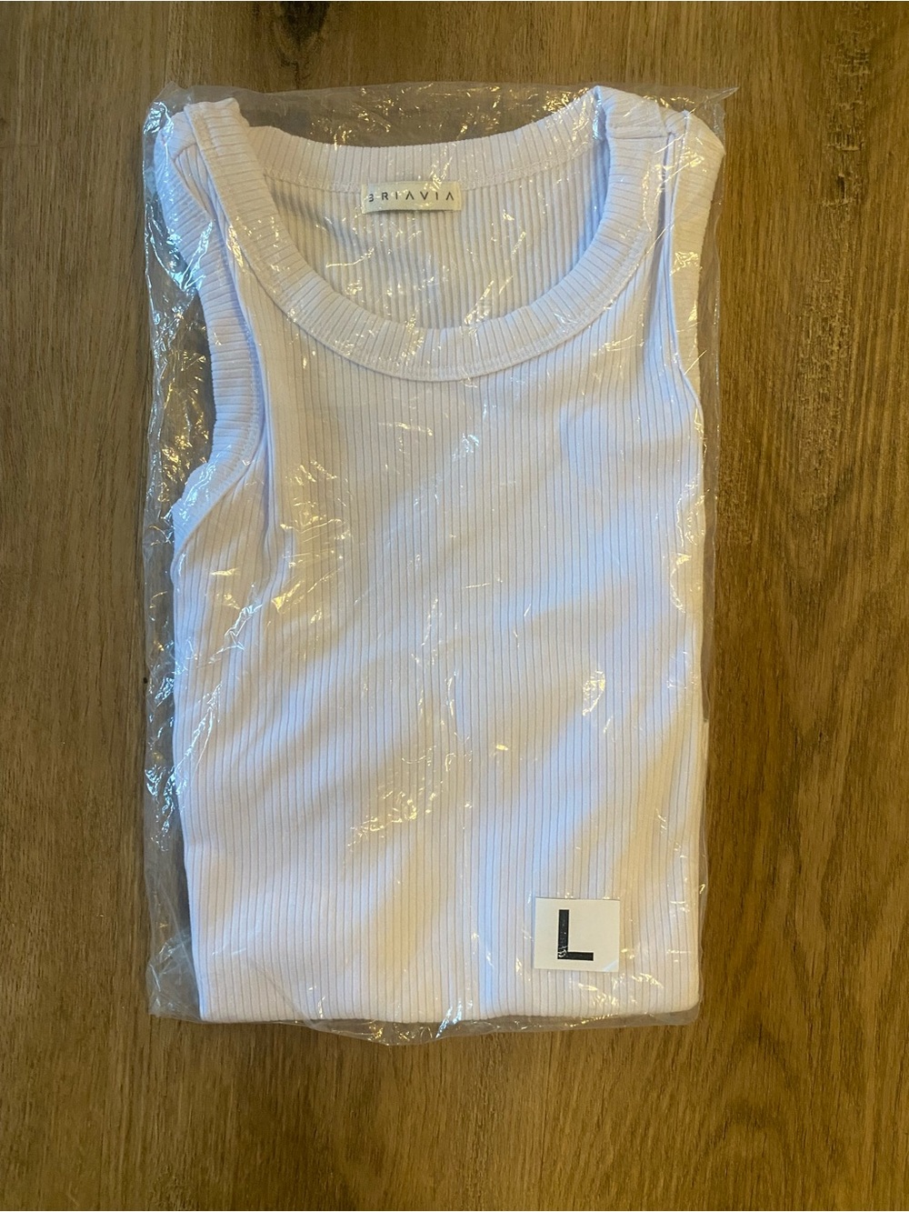 White Ribbed Tank Top